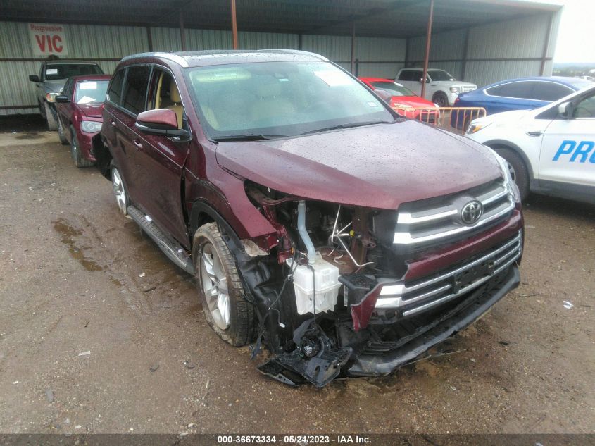 2019 TOYOTA HIGHLANDER LIMITED - 5TDYZRFH3KS304014