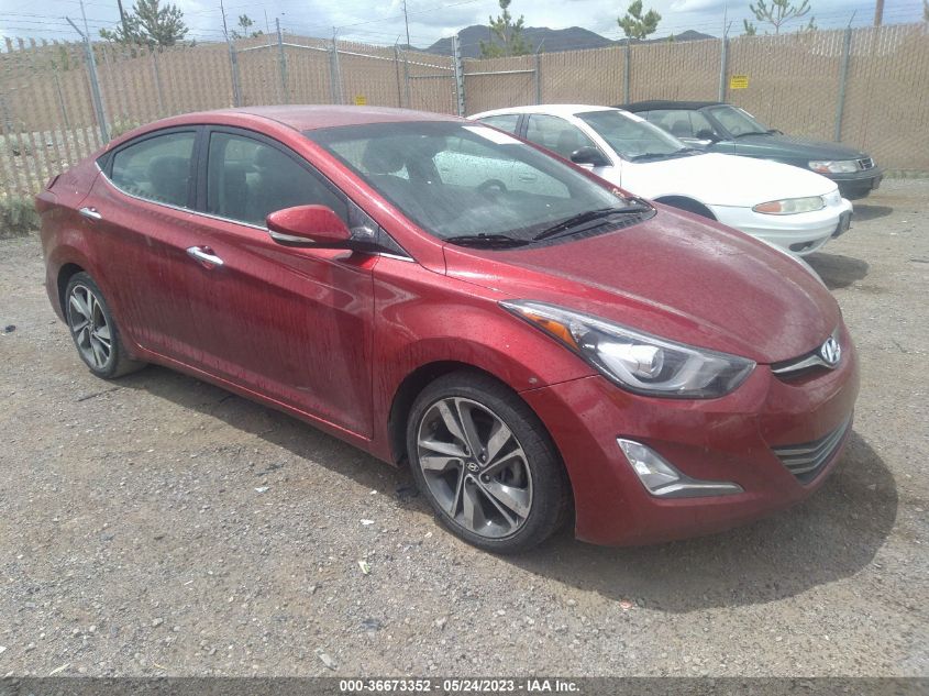 2016 HYUNDAI ELANTRA LIMITED - 5NPDH4AE5GH657675