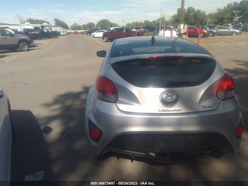 2013 HYUNDAI VELOSTER TURBO W/BLACK INT - KMHTC6AE5DU122848