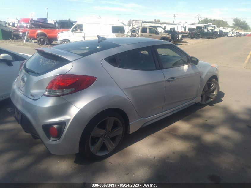 2013 HYUNDAI VELOSTER TURBO W/BLACK INT - KMHTC6AE5DU122848