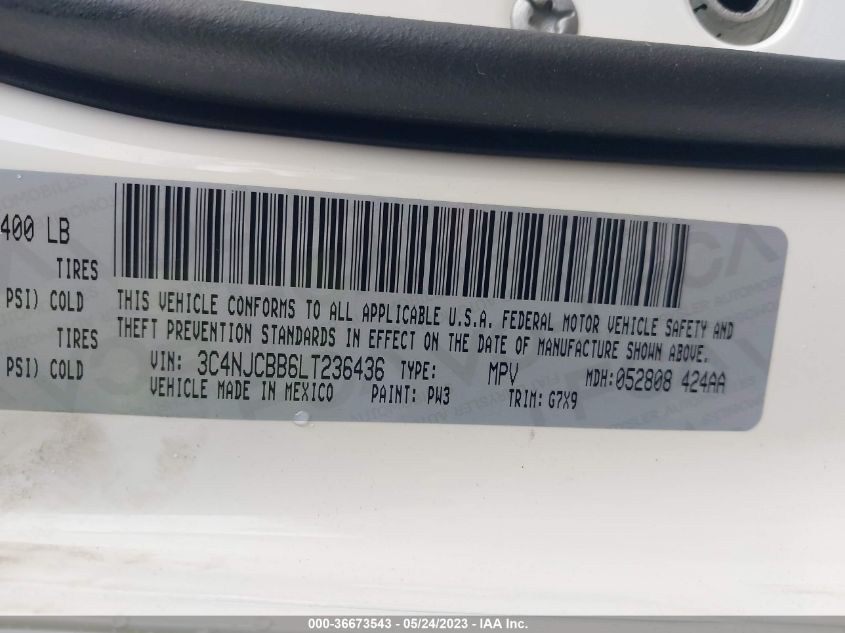 2020 JEEP COMPASS ALTITUDE - 3C4NJCBB6LT236436
