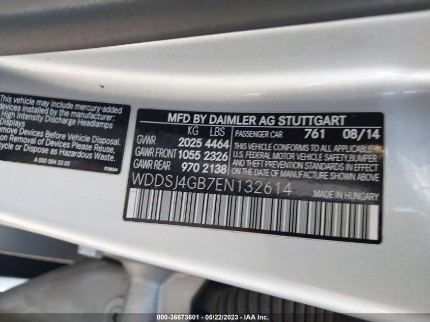 2014 MERCEDES-BENZ CLA 250 - WDDSJ4GB7EN132614