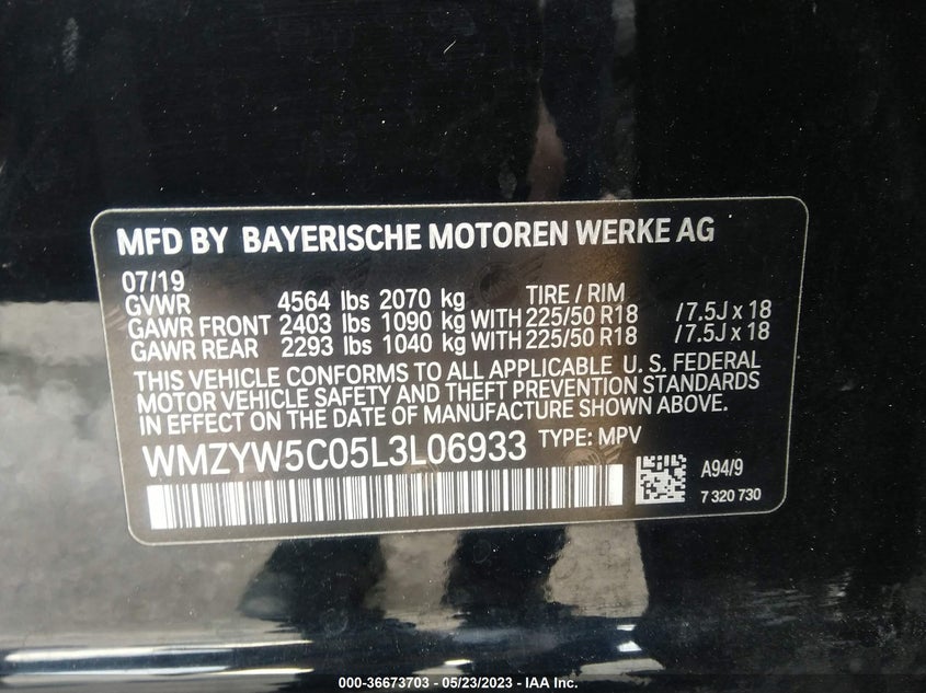 VIN WMZYW5C05L3L06933 2020 MINI COUNTRYMAN COOPER