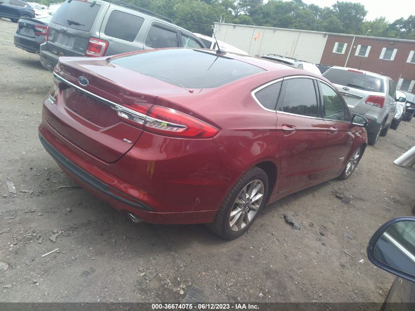 2017 FORD FUSION ENERGI SE - 3FA6P0PUXHR118198