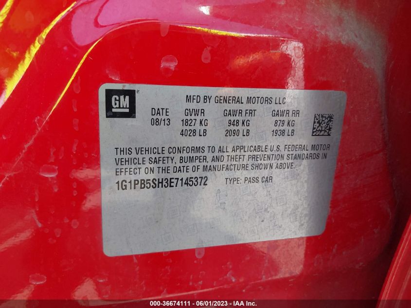 2014 CHEVROLET CRUZE LS - 1G1PB5SH3E7145372