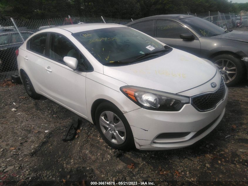 2016 KIA FORTE LX - KNAFX4A66G5519323