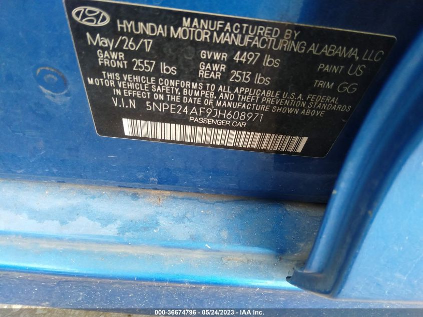 2018 HYUNDAI SONATA SE - 5NPE24AF9JH608971