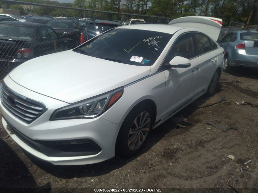 2016 HYUNDAI SONATA 2.4L SPORT - 5NPE34AFXGH340860