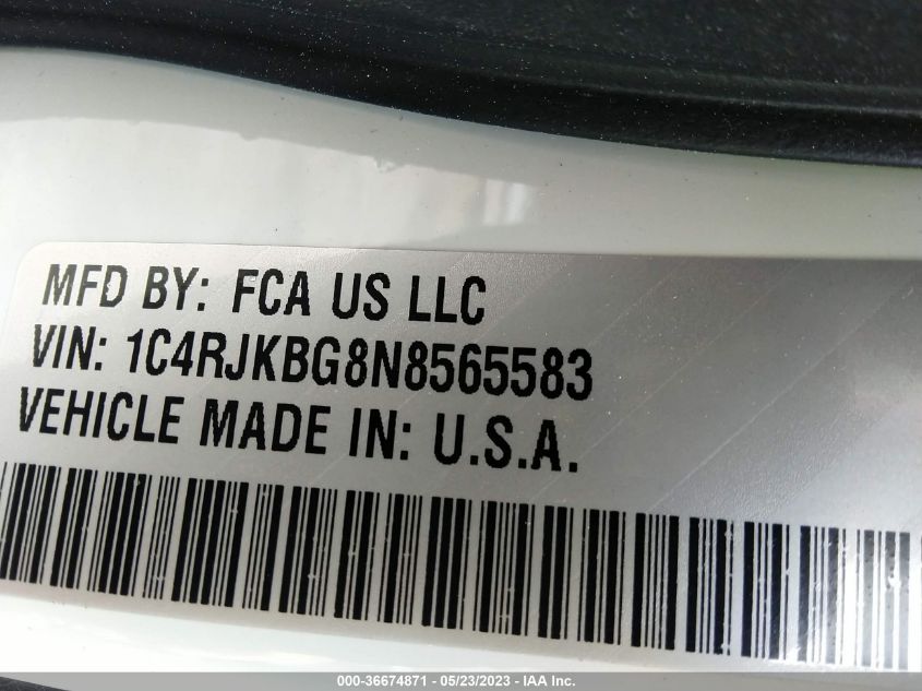 2022 JEEP GRAND CHEROKEE L LIMITED - 1C4RJKBG8N8565583