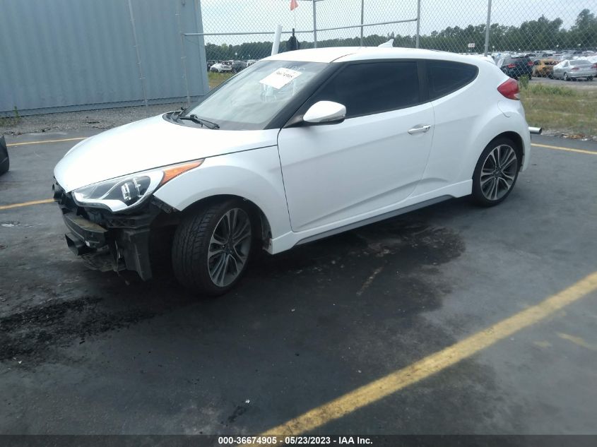 2016 HYUNDAI VELOSTER TURBO - KMHTC6AE2GU298194