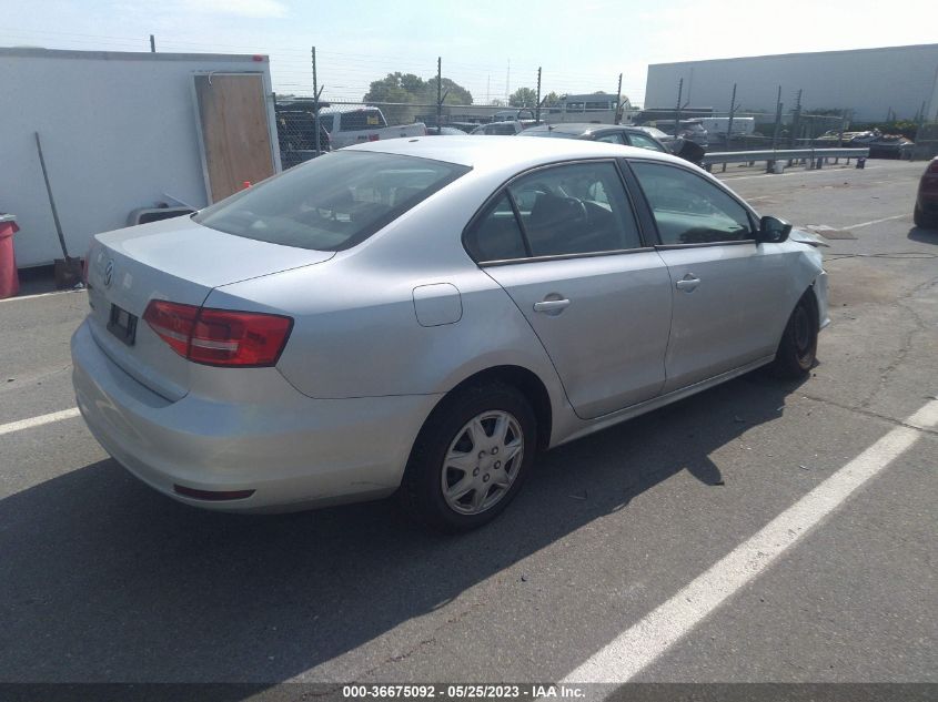 2015 VOLKSWAGEN JETTA SEDAN 2.0L S - 3VW2K7AJ9FM325025