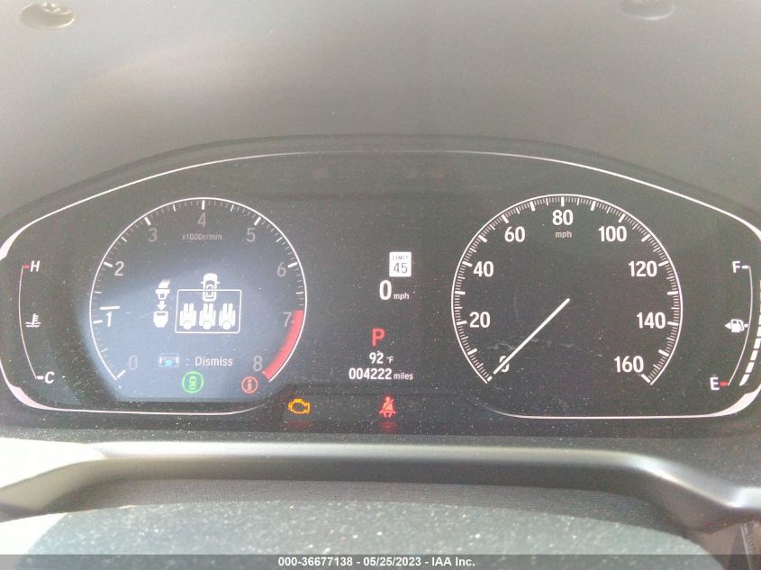 2022 HONDA ACCORD SEDAN TOURING - 1HGCV2F90NA006237