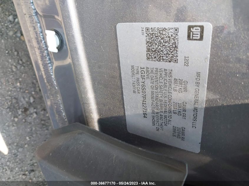 2023 CHEVROLET BOLT EUV LT 1G1FY6S07P4127164