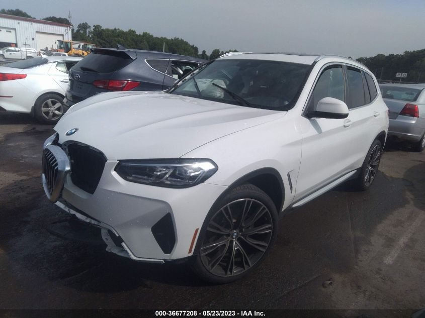 2022 BMW X3 XDRIVE30I - 5UX53DP00N9L12637