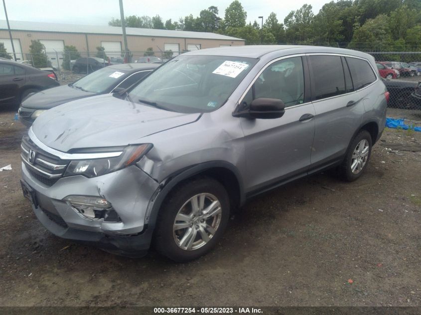 2016 HONDA PILOT LX - 5FNYF6H17GB104997
