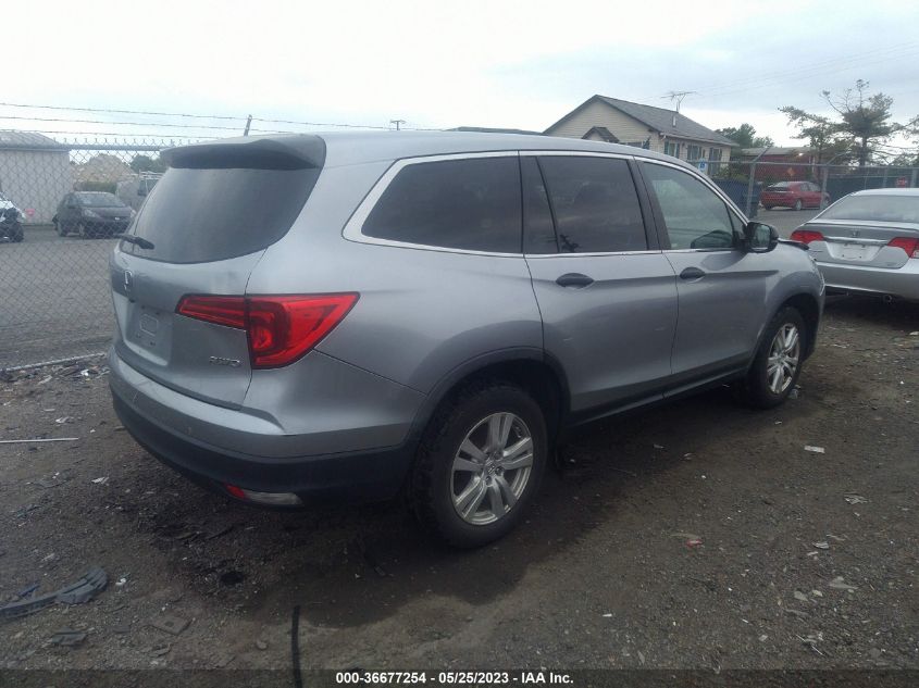 2016 HONDA PILOT LX - 5FNYF6H17GB104997