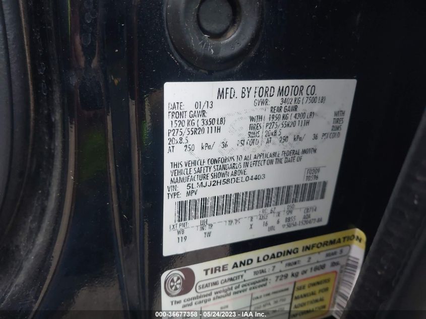 2013 LINCOLN NAVIGATOR - 5LMJJ2H58DEL04403