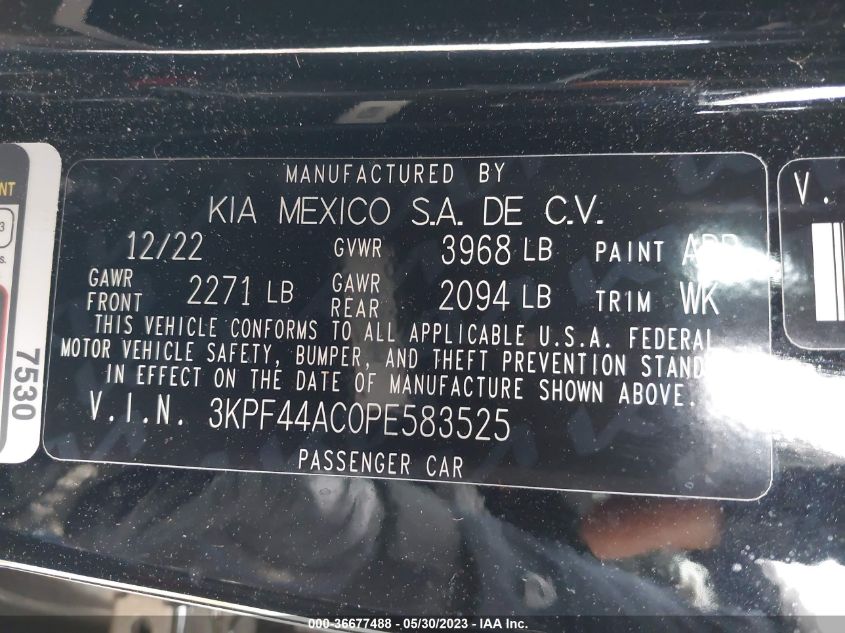 2023 KIA FORTE GT - 3KPF44AC0PE583525