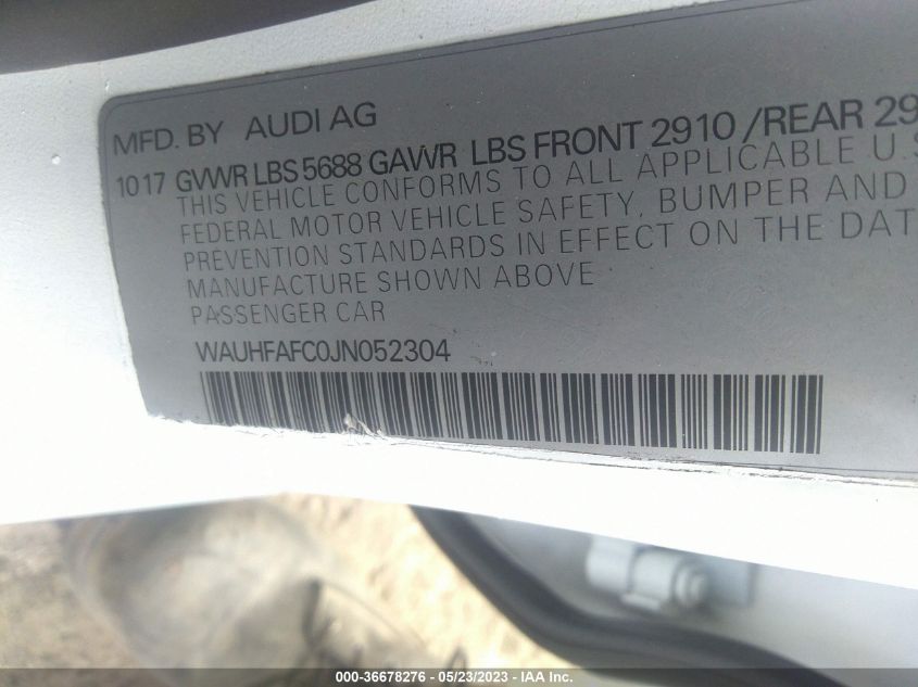 2018 AUDI S6 PRESTIGE - WAUHFAFC0JN052304
