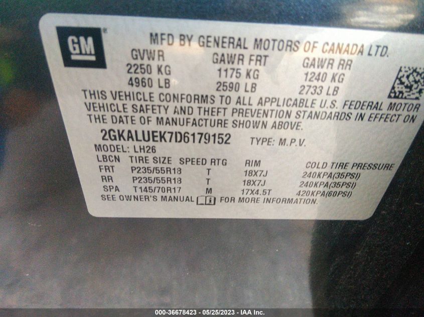 2013 GMC TERRAIN SLT - 2GKALUEK7D6179152