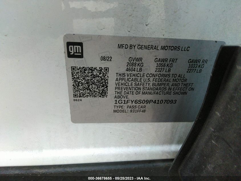 2023 CHEVROLET BOLT EUV LT - 1G1FY6S09P4107093
