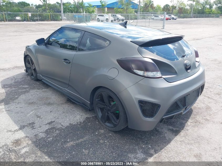 2013 HYUNDAI VELOSTER TURBO W/BLACK INT - KMHTC6AE5DU129573