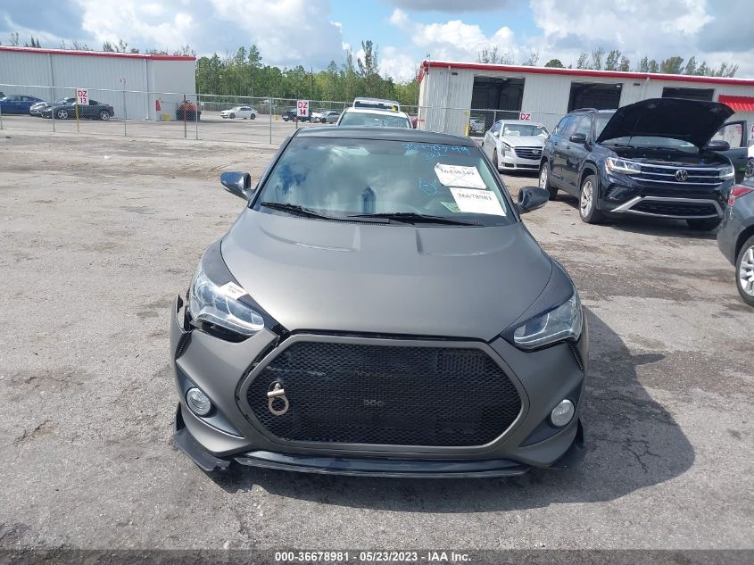 2013 HYUNDAI VELOSTER TURBO W/BLACK INT - KMHTC6AE5DU129573