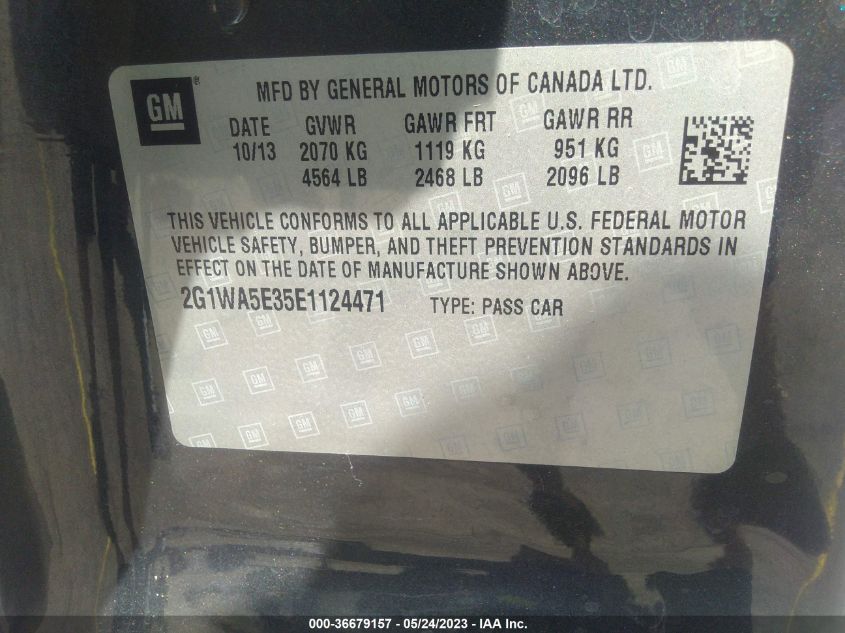 2014 CHEVROLET IMPALA LIMITED LS - 2G1WA5E35E1124471