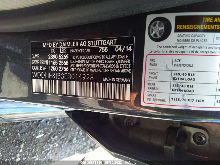 2014 MERCEDES-BENZ E-CLASS E 350 - WDDHF8JB3EB014928