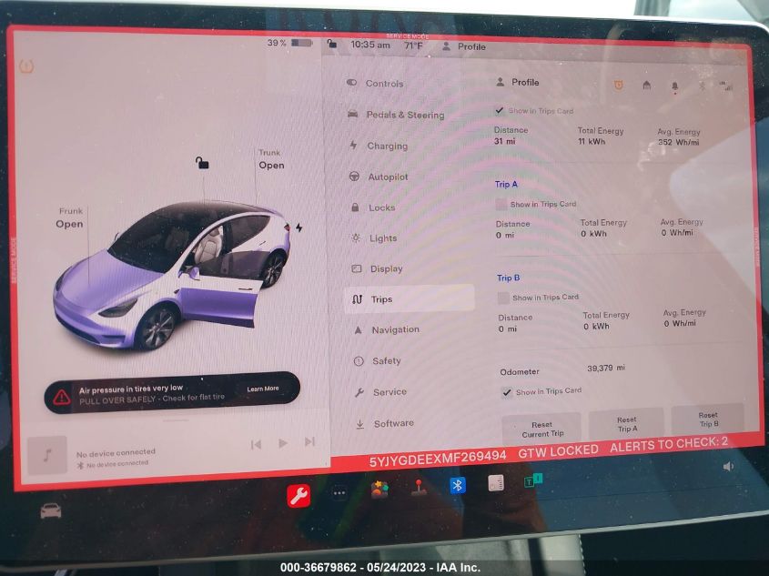 2021 TESLA MODEL Y LONG RANGE - 5YJYGDEEXMF269494