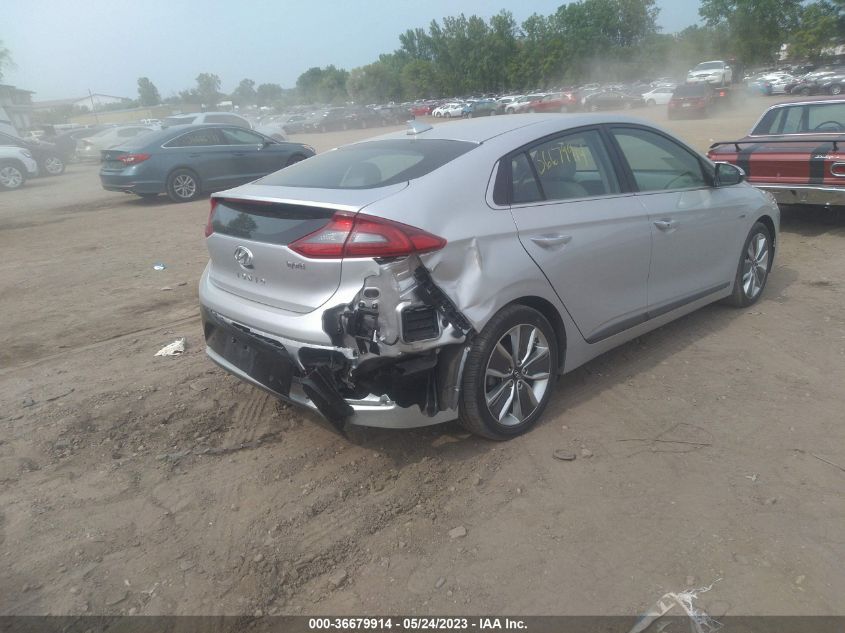 2018 HYUNDAI IONIQ HYBRID LIMITED - KMHC05LC7JU072481