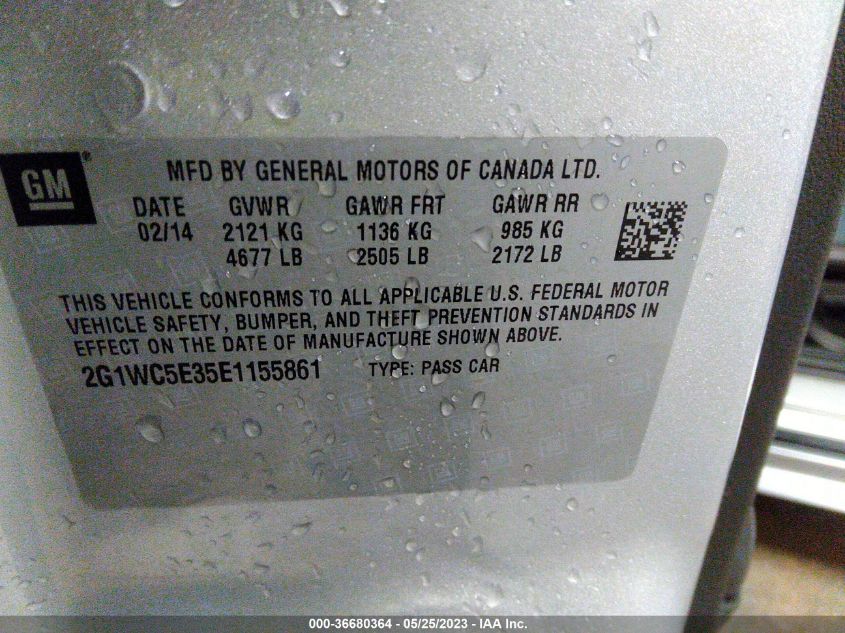 2014 CHEVROLET IMPALA LIMITED LTZ - 2G1WC5E35E1155861