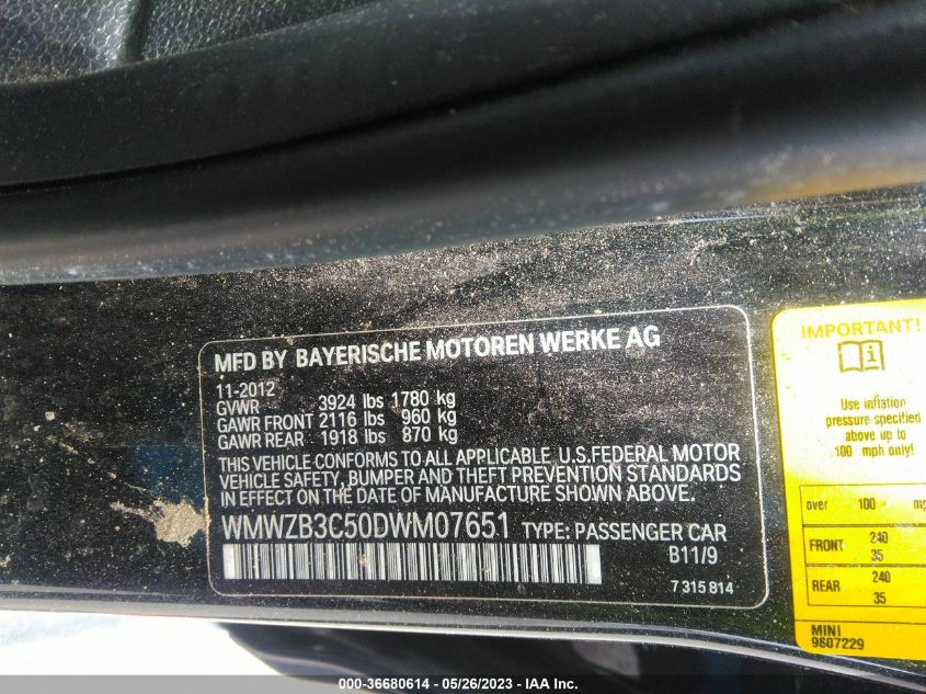 2013 MINI COOPER COUNTRYMAN - WMWZB3C50DWM07651