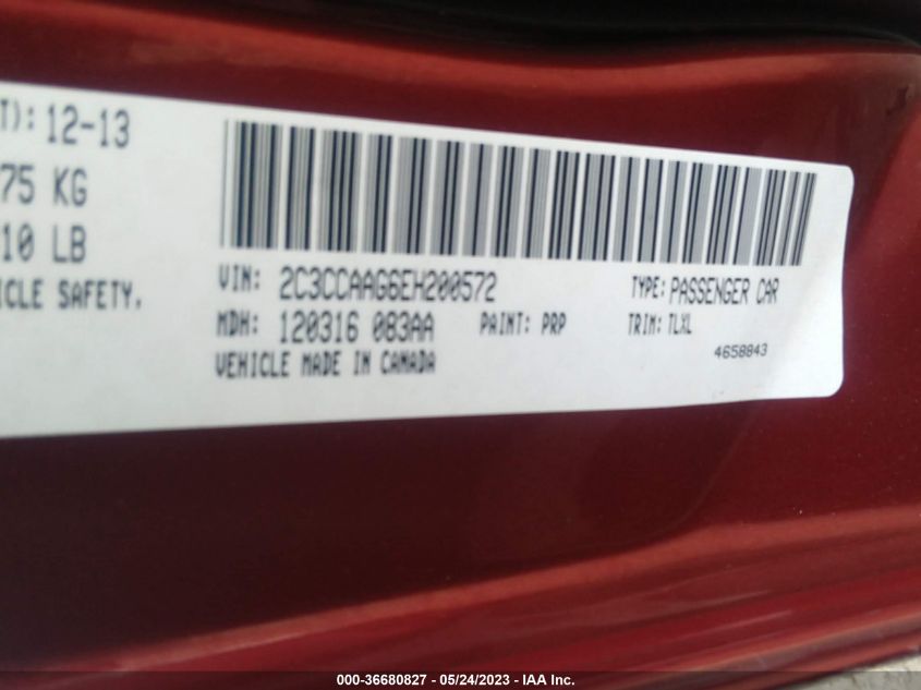 2014 CHRYSLER 300 - 2C3CCAAG6EH200572