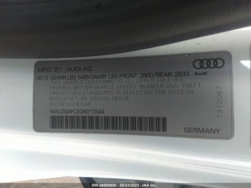 2016 AUDI A7 3.0 PRESTIGE - WAU2GAFCXGN013344