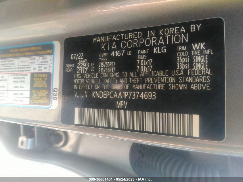 2023 KIA SELTOS LX - KNDEPCAA1P7374693