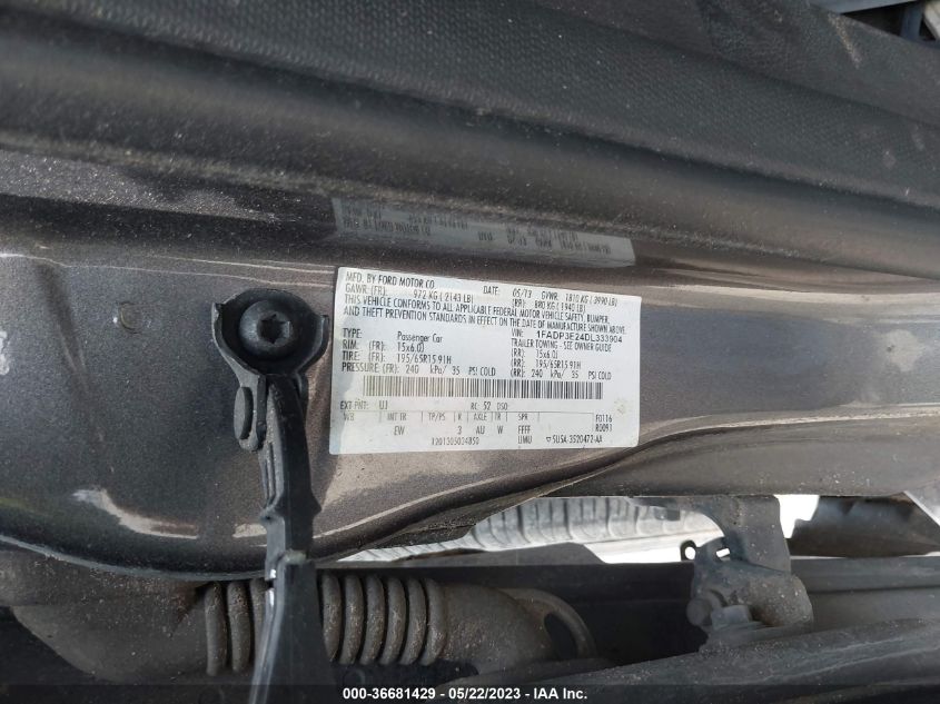 2013 FORD FOCUS S - 1FADP3E24DL333904