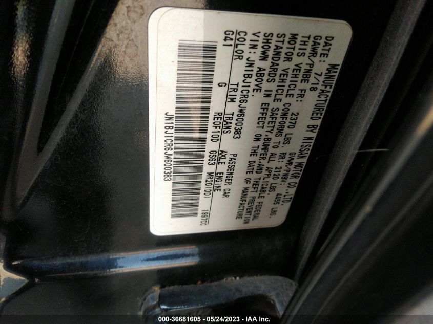 2018 NISSAN ROGUE SPORT SL - JN1BJ1CR6JW600383