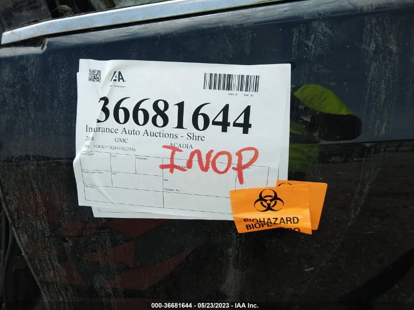 2014 GMC ACADIA DENALI - 1GKKVTKD1EJ322356