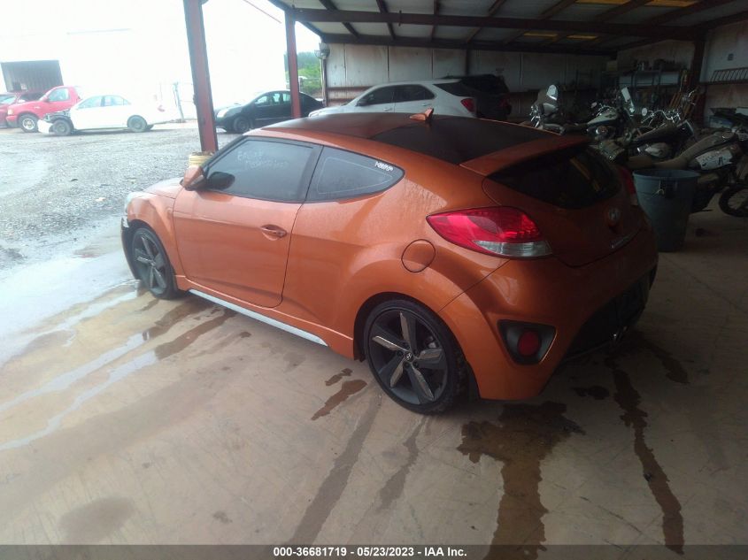 2013 HYUNDAI VELOSTER TURBO W/BLACK INT - KMHTC6AE2DU156813