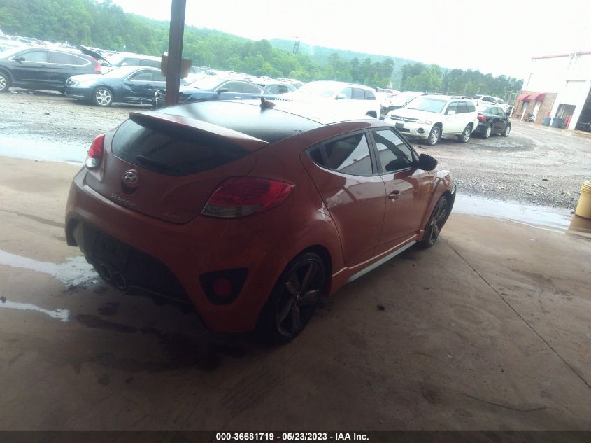 2013 HYUNDAI VELOSTER TURBO W/BLACK INT - KMHTC6AE2DU156813