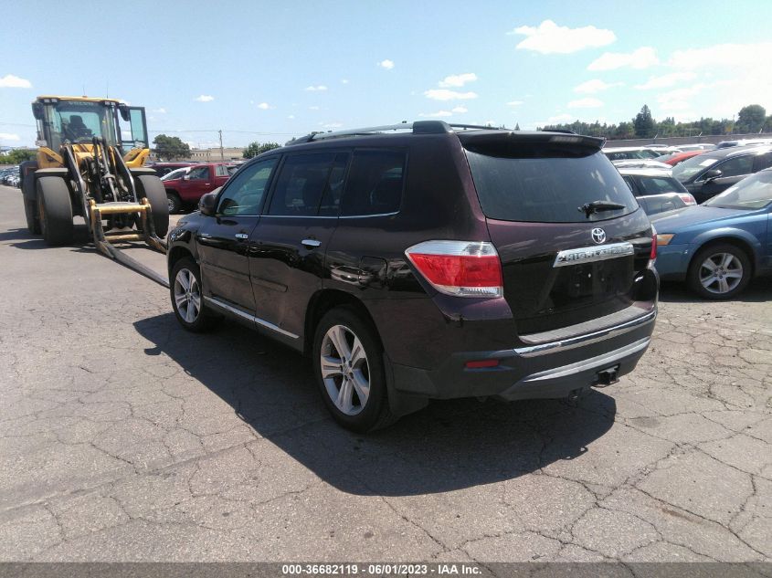 2013 TOYOTA HIGHLANDER LIMITED - 5TDDK3EH1DS243959