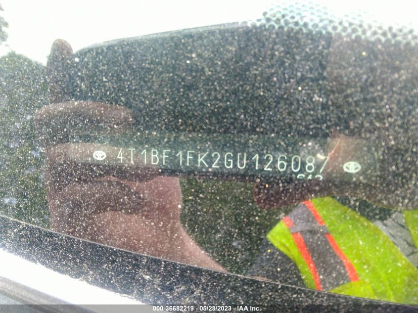 2016 TOYOTA CAMRY XLE/SE/LE/XSE - 4T1BF1FK2GU126087
