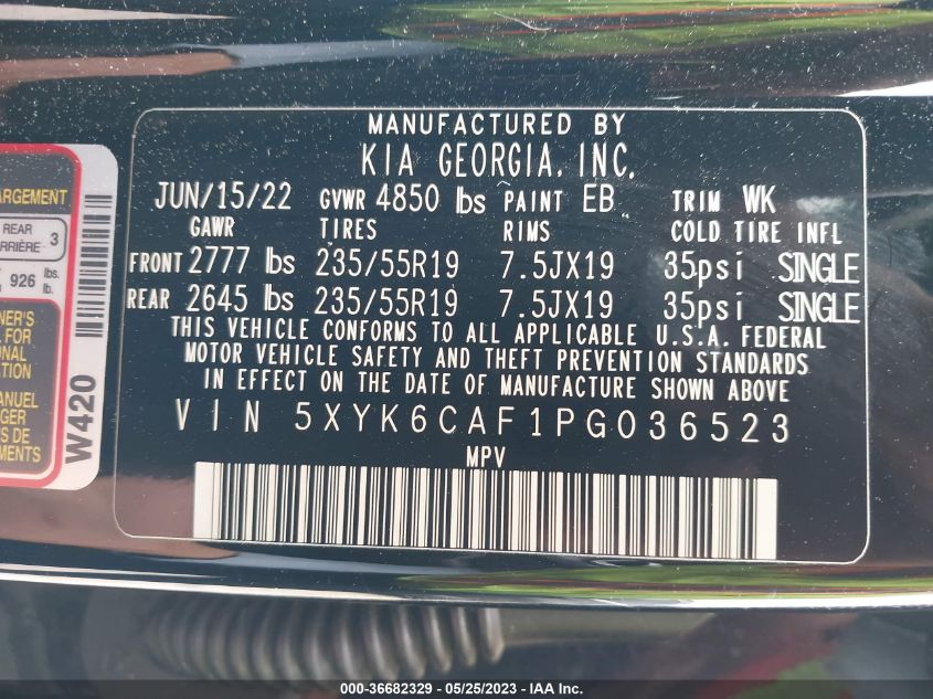 2023 KIA SPORTAGE X-LINE - 5XYK6CAF1PG036523