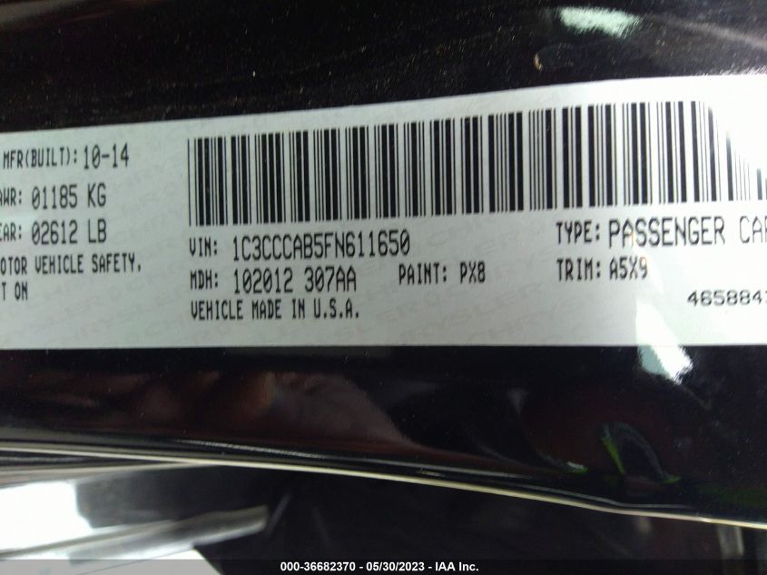 2015 CHRYSLER 200 LIMITED - 1C3CCCAB5FN611650