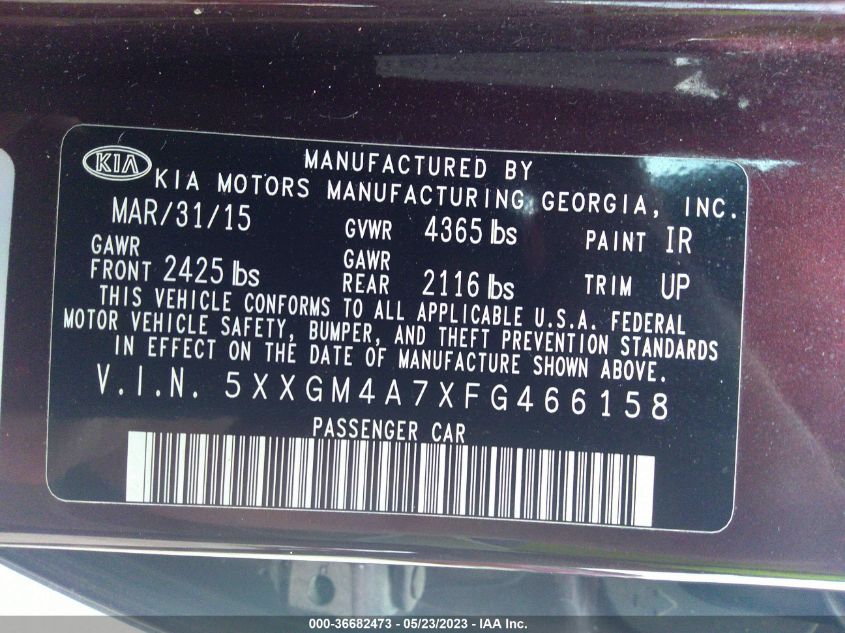 2015 KIA OPTIMA LX - 5XXGM4A7XFG466158
