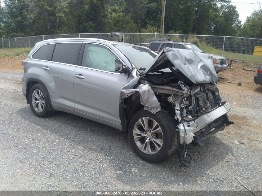 2014 TOYOTA HIGHLANDER XLE - 5TDJKRFH5ES004663