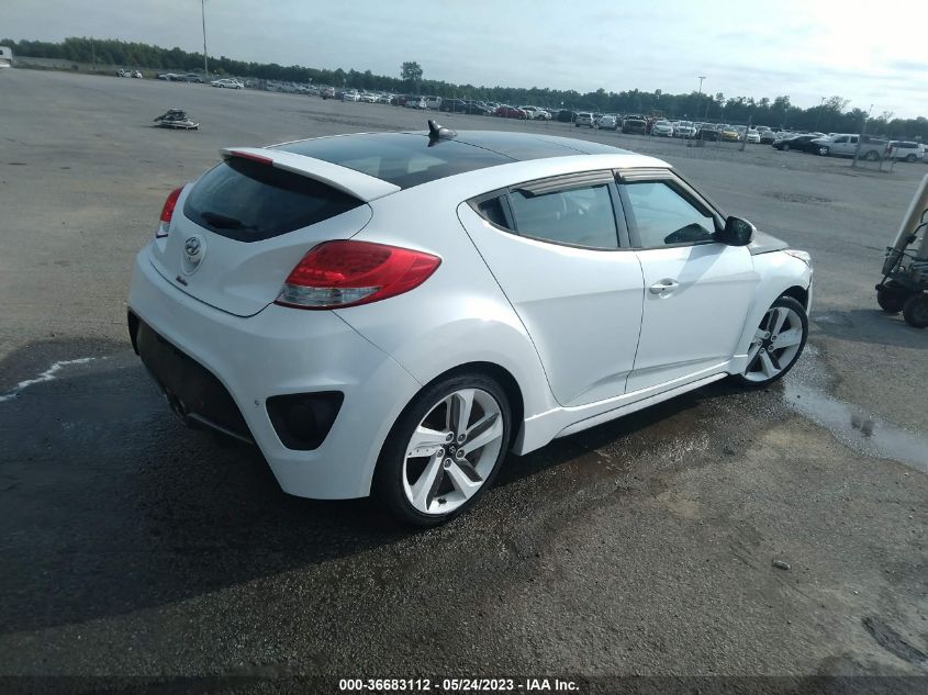 2013 HYUNDAI VELOSTER TURBO W/BLACK INT - KMHTC6AE7DU162042