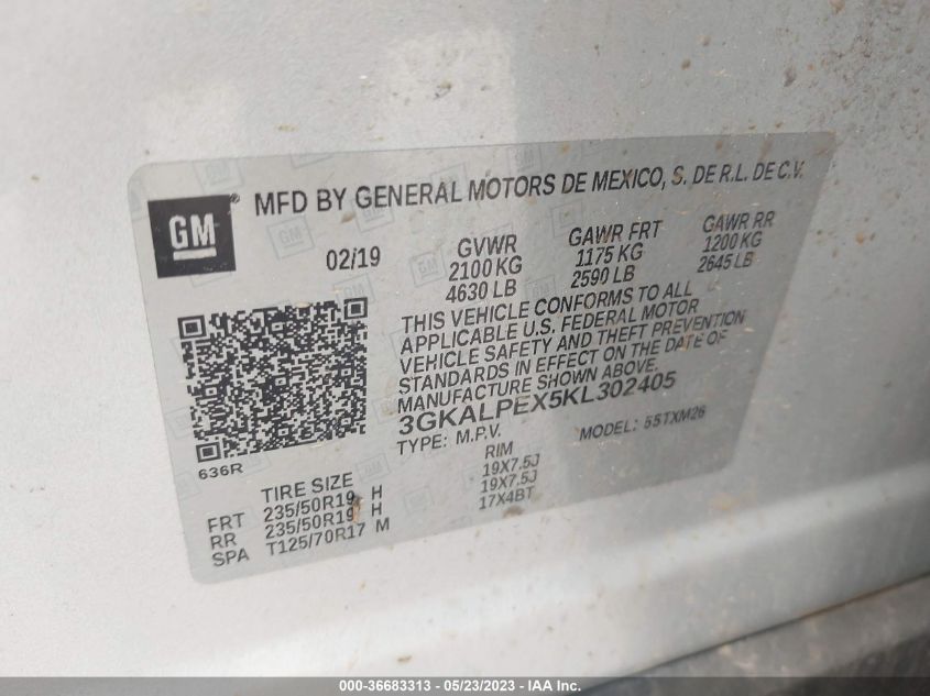 2019 GMC TERRAIN SLT - 3GKALPEX5KL302405