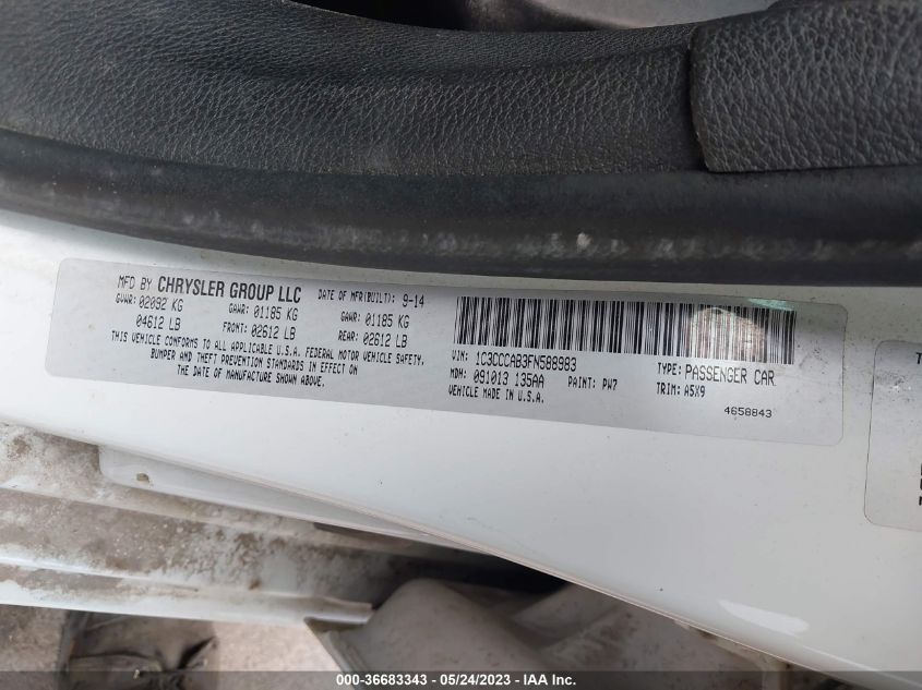2015 CHRYSLER 200 LIMITED - 1C3CCCAB3FN588983